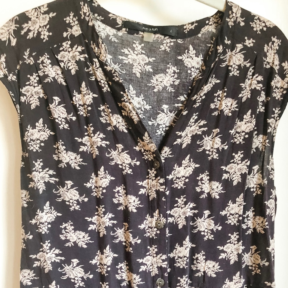 Flowy flower print tunic